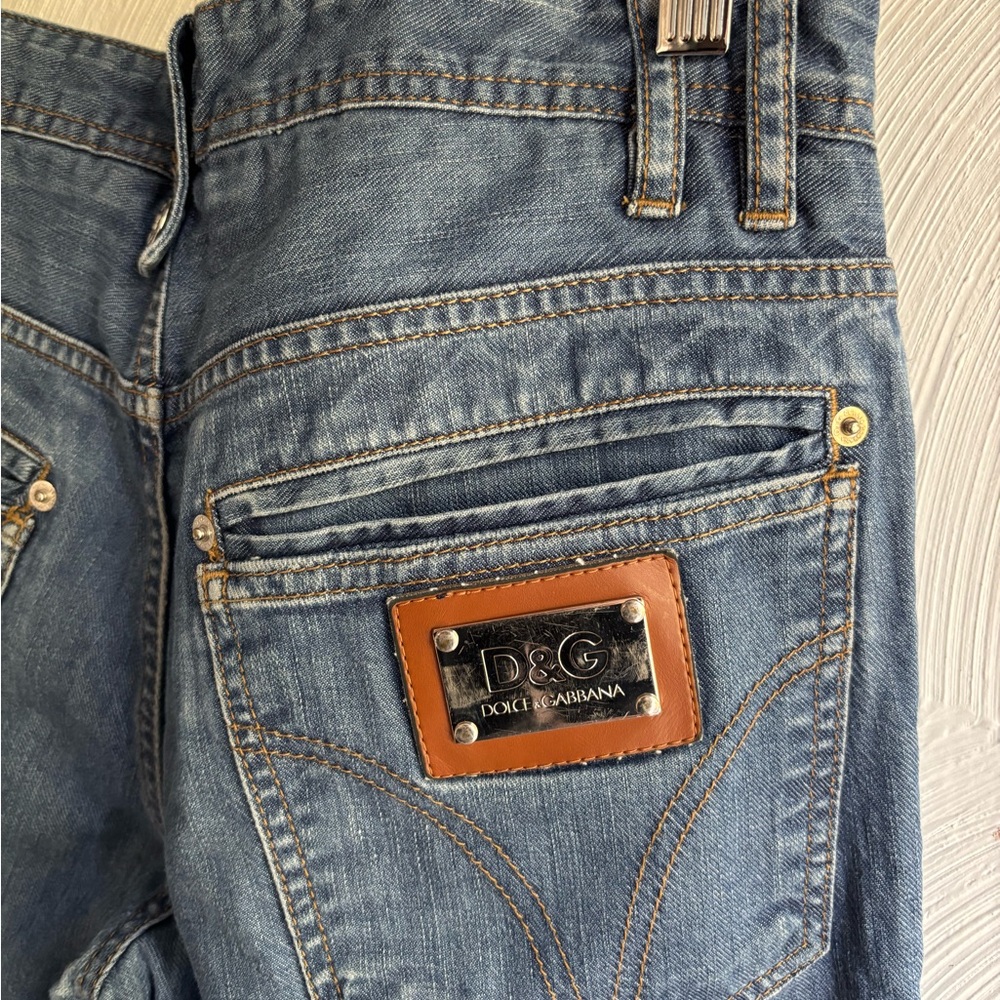 Dolce & Gabbana Magic "Man" Medium Blue Straight-Leg Jeans Sz 31 - Picture 9 of 11